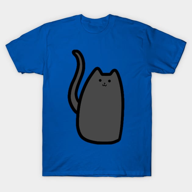 Dark Gray Cat T-Shirt by saradaboru